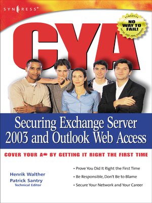 cover image of CYA Securing Exchange Server 2003